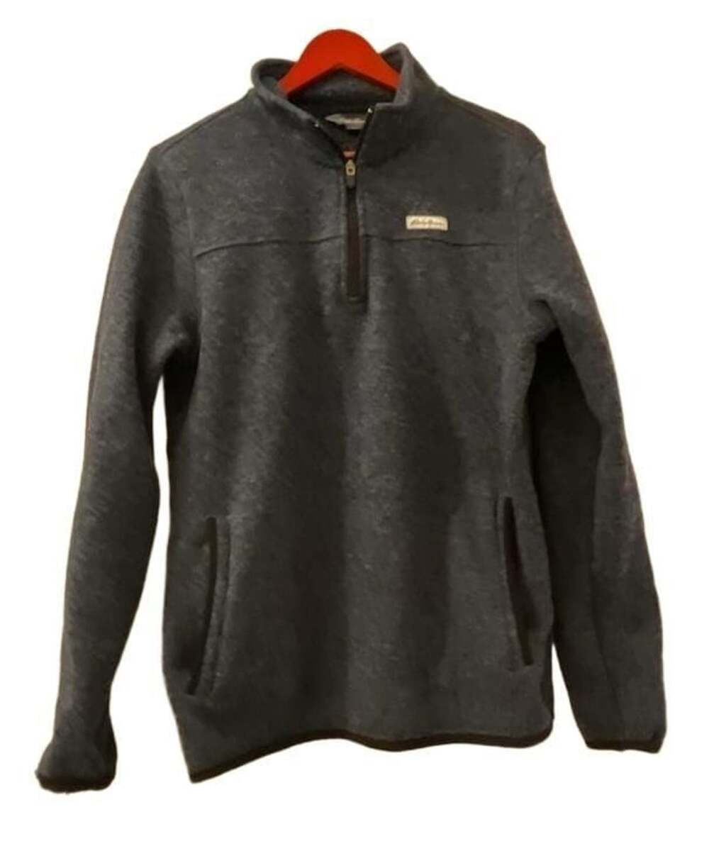 Eddie Bauer Fleece 1/4 Zip Pullover Size M Blue